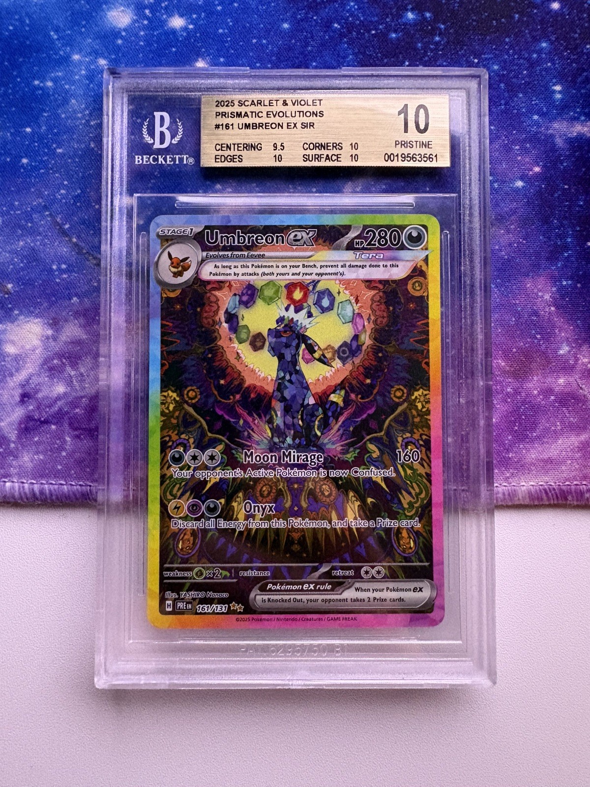 2025 Pokemon TCG Scarlet & Violet Prismatic Evolutions Umbreon ex SIR 161