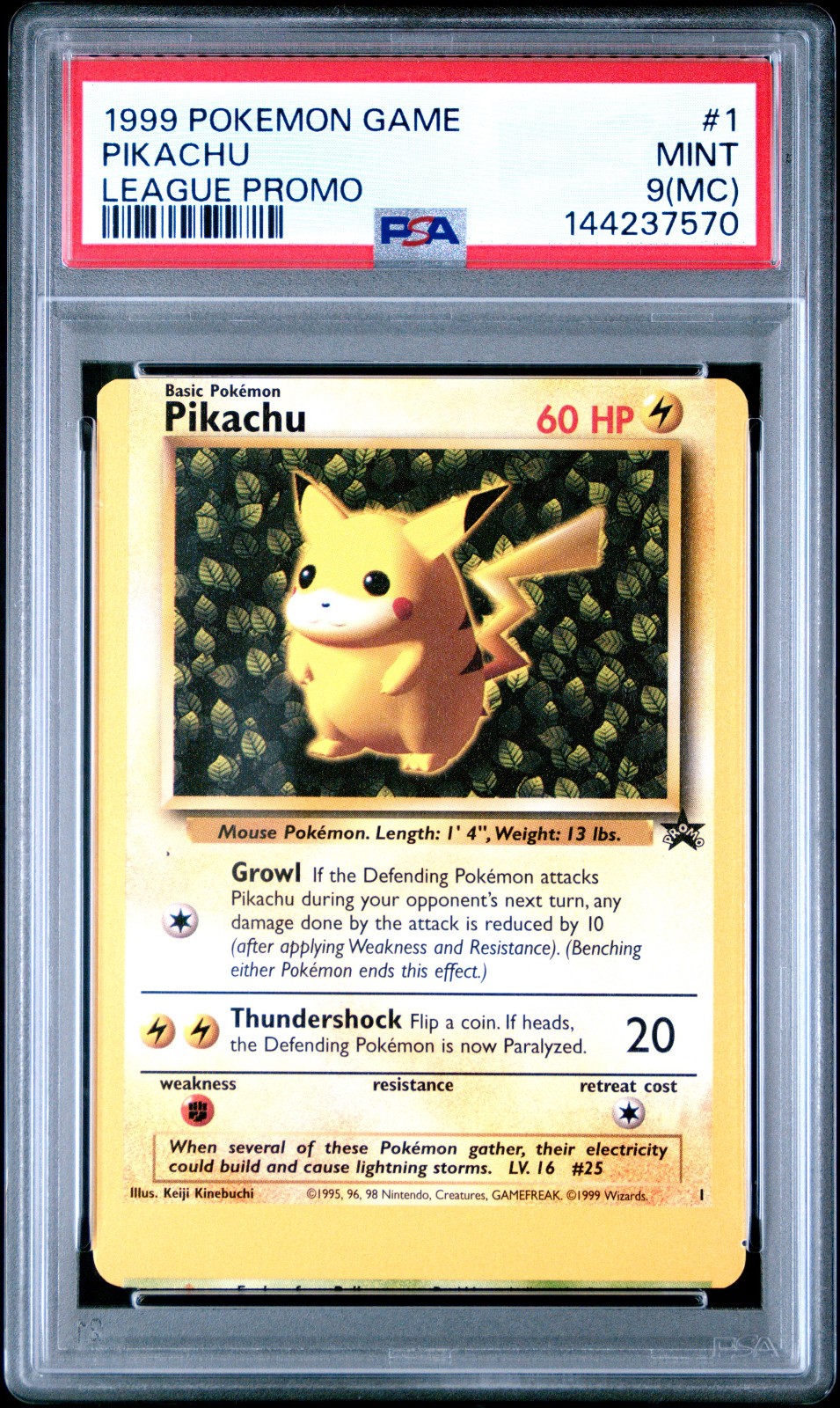 1999 Pokemon League Promo Pikachu 1