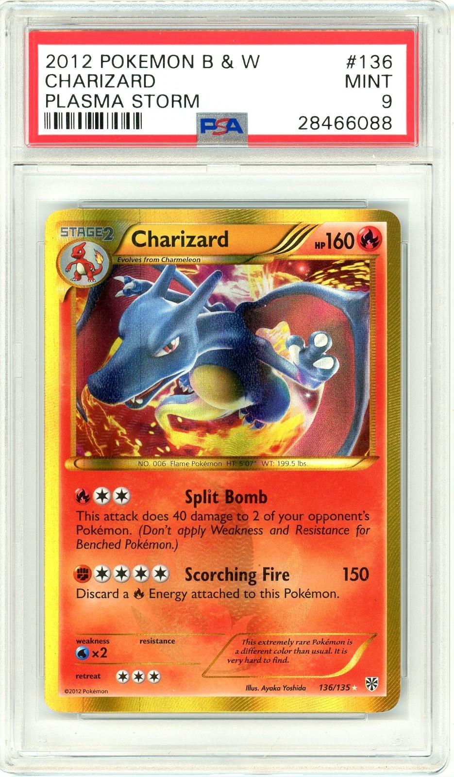 2013 Pokemon Black & White Plasma Storm Charizard 136