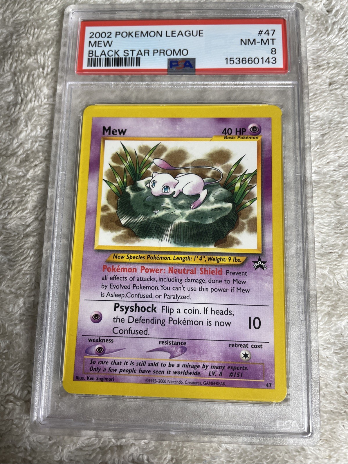 2002 Pokemon League Promo Black Star Mew 47