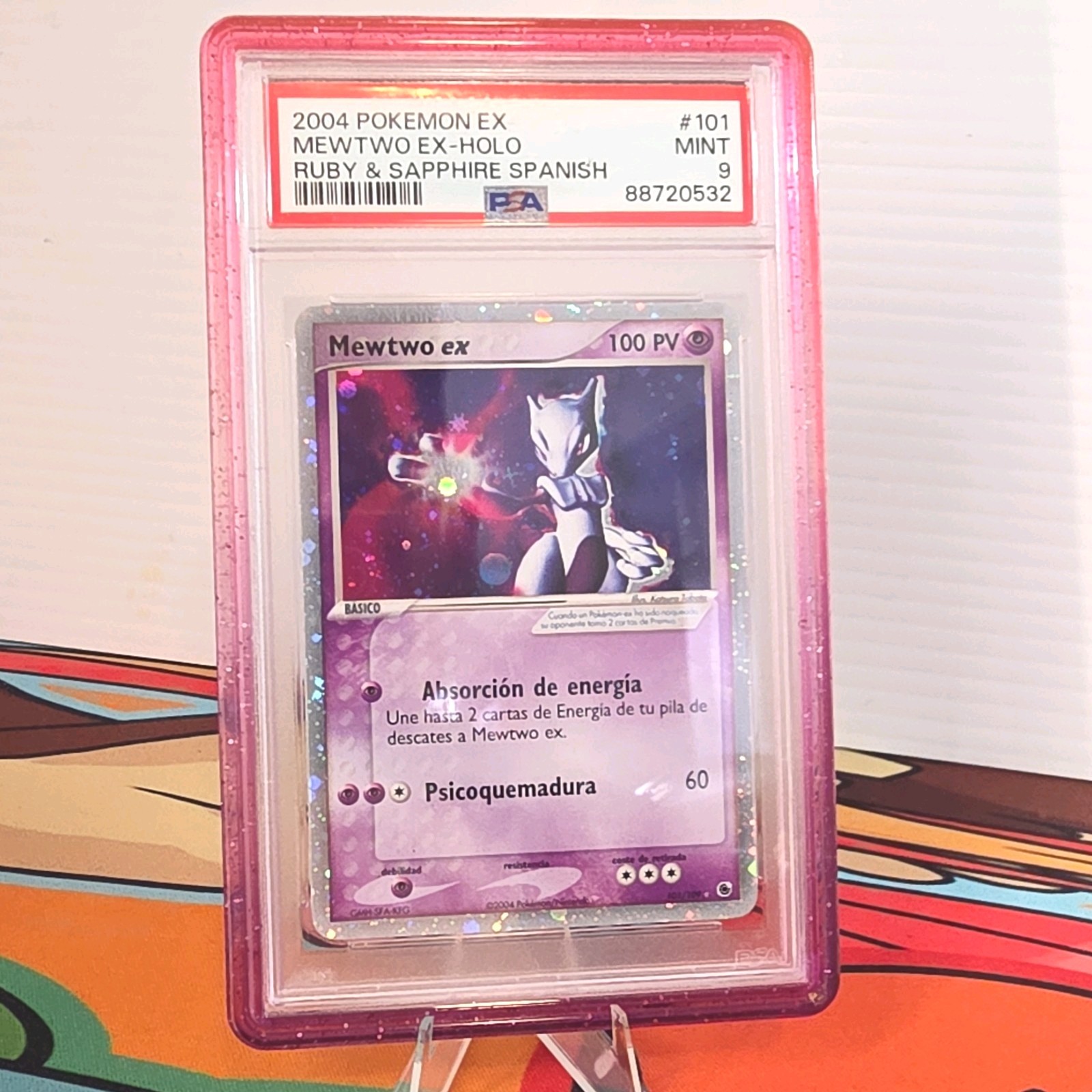 2004 Pokemon Spanish EX Ruby & Sapphire Mewtwo EX-Holo 101