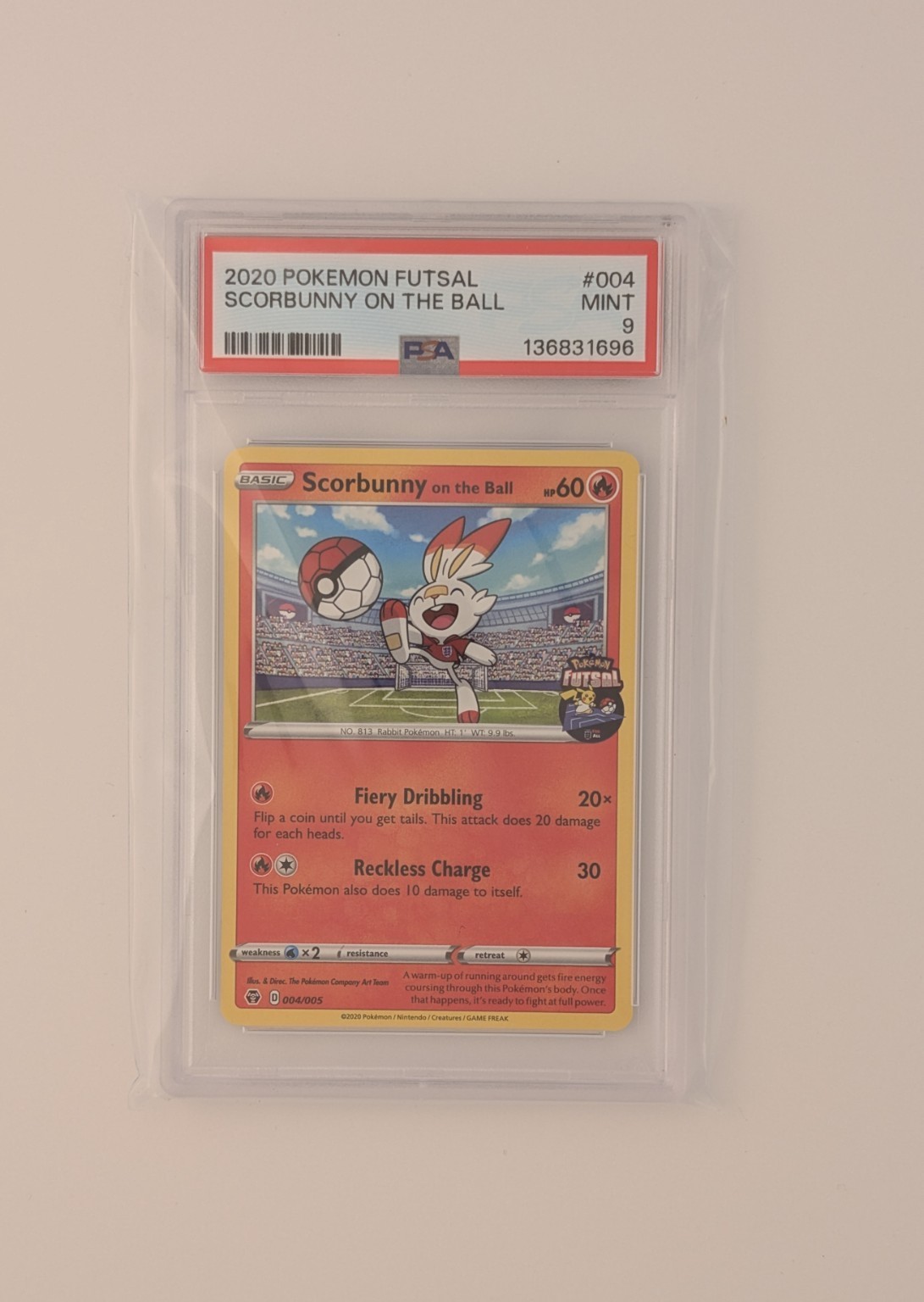 2020 Pokemon Futsal Scorbunny on the Ball 004