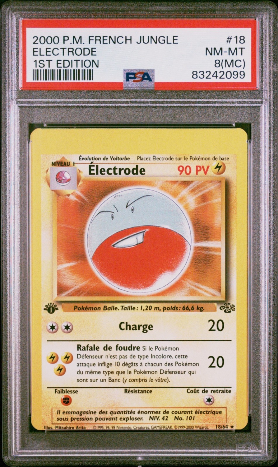 2000 Pokemon French Jungle Electrode 1st Edition 18