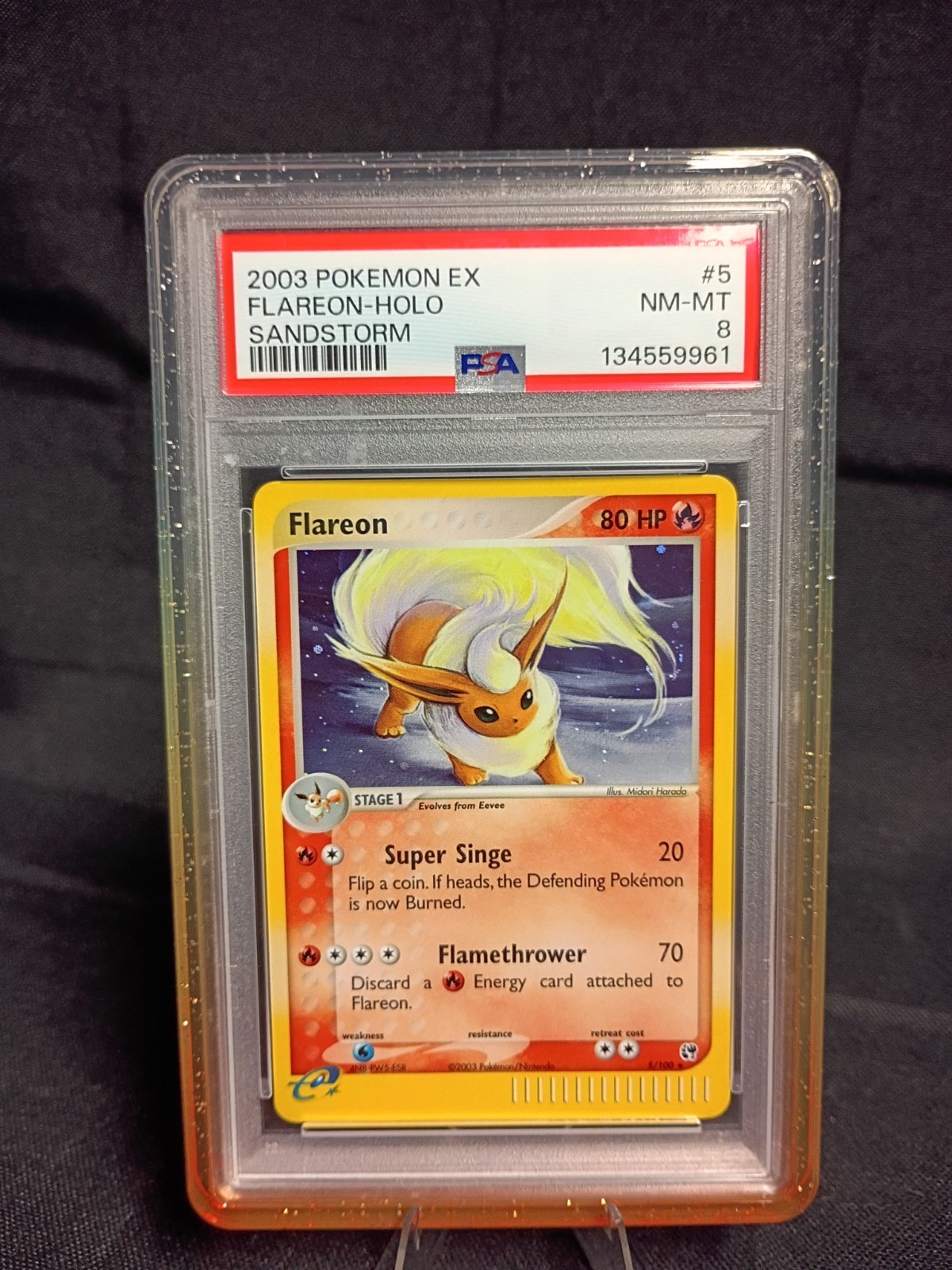 2003 Pokemon EX Sandstorm Flareon-Holo 5