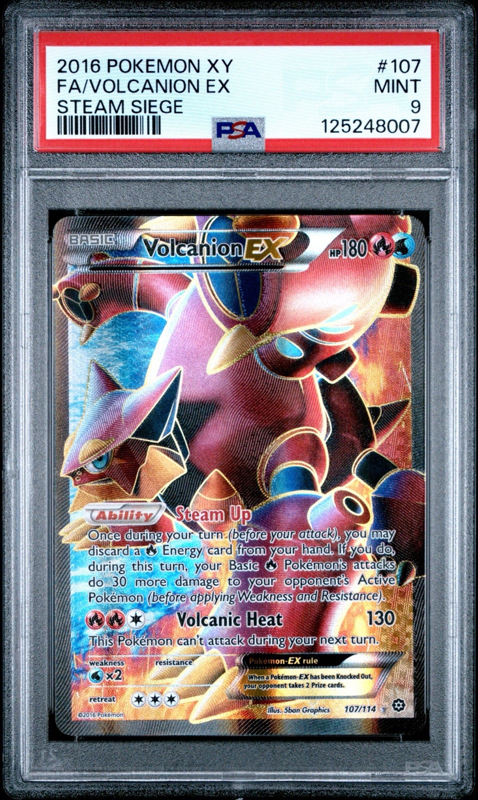 2016 Pokemon XY Steam Siege Full Art/Volcanion EX 107