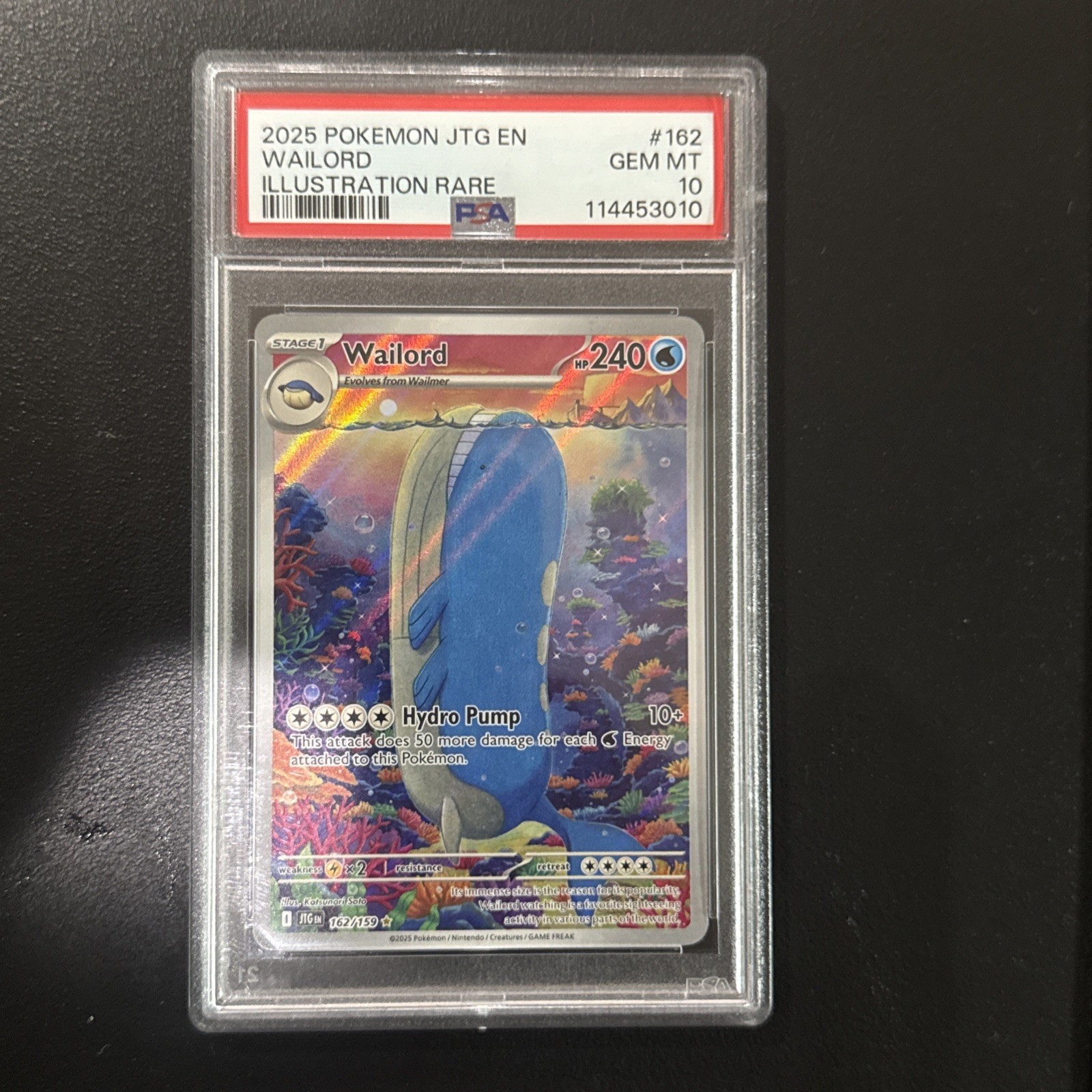 2025 Pokemon Jtg EN-Journey Together Wailord Illustration Rare 162