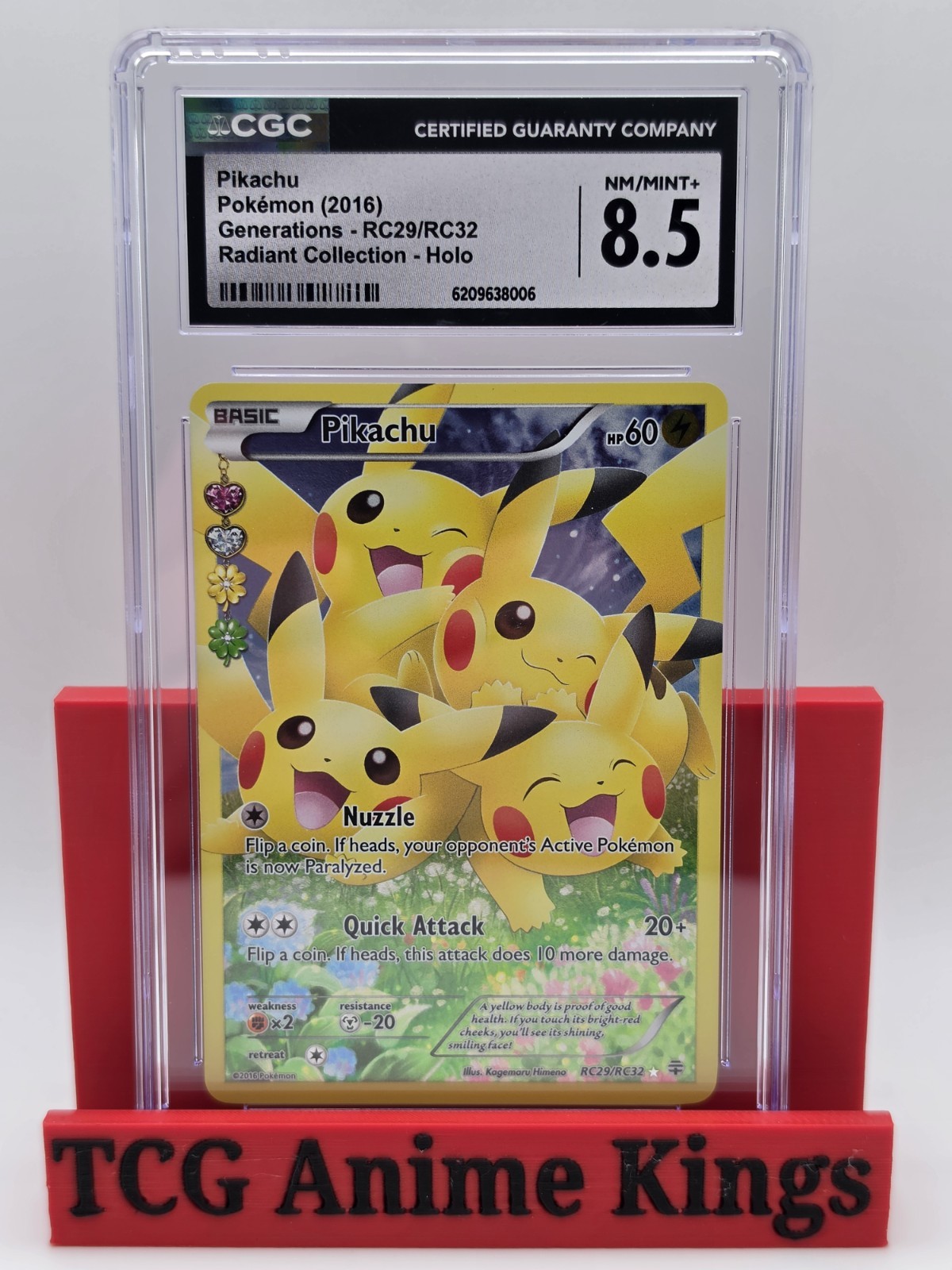 2016 Generations - English Pikachu Radiant Collection Holo RC29/RC32