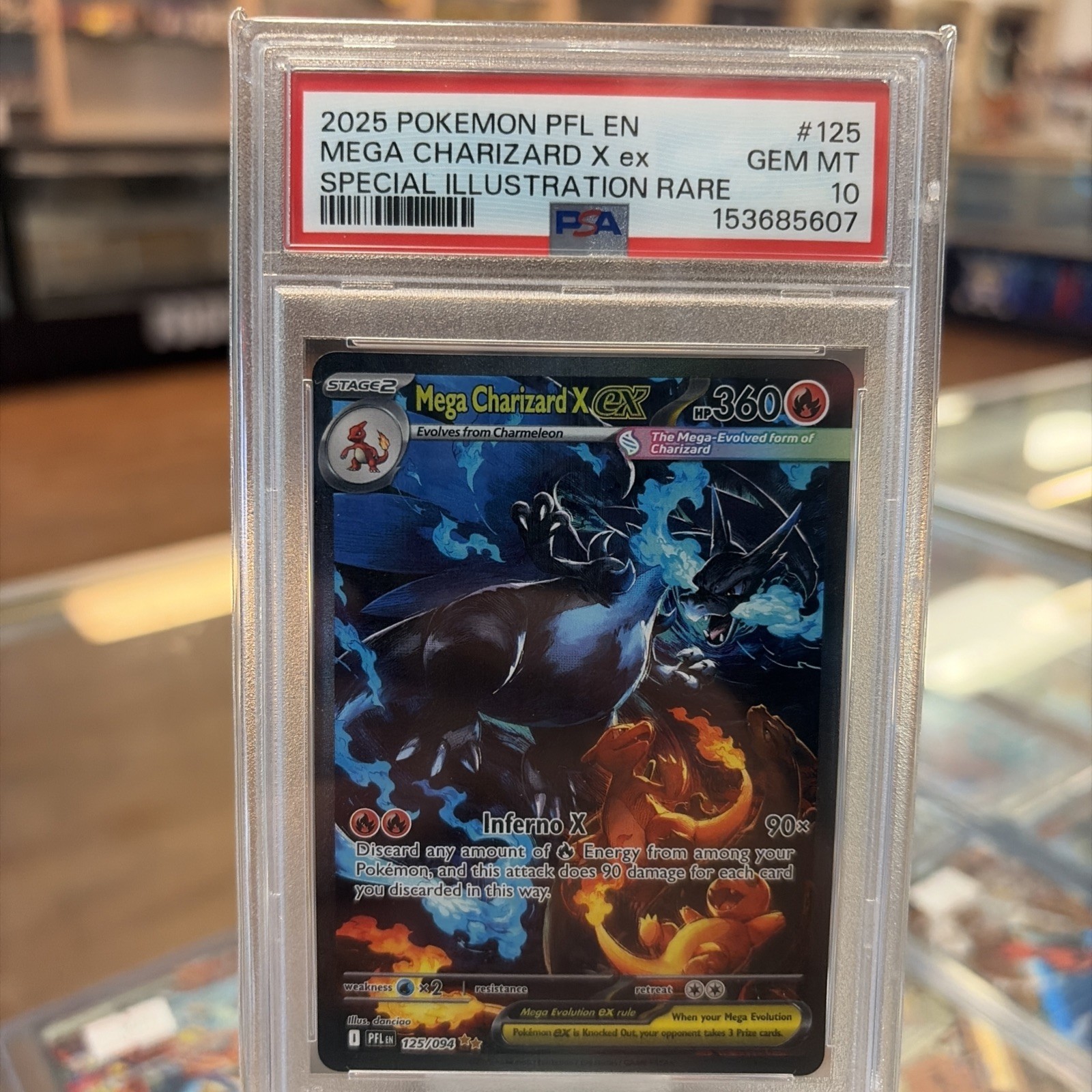 2025 Pokemon Pfl EN-Phantasmal Flames Mega Charizard X EX Special Illustration Rare 125
