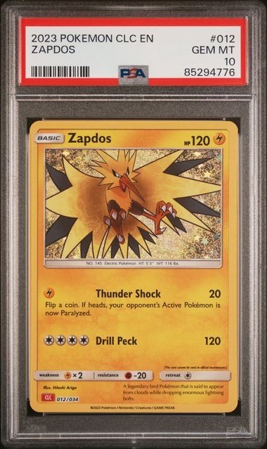 2023 Pokemon Clc-Trading Card Game Classic Charizard & HO-Oh EX Deck Zapdos 012