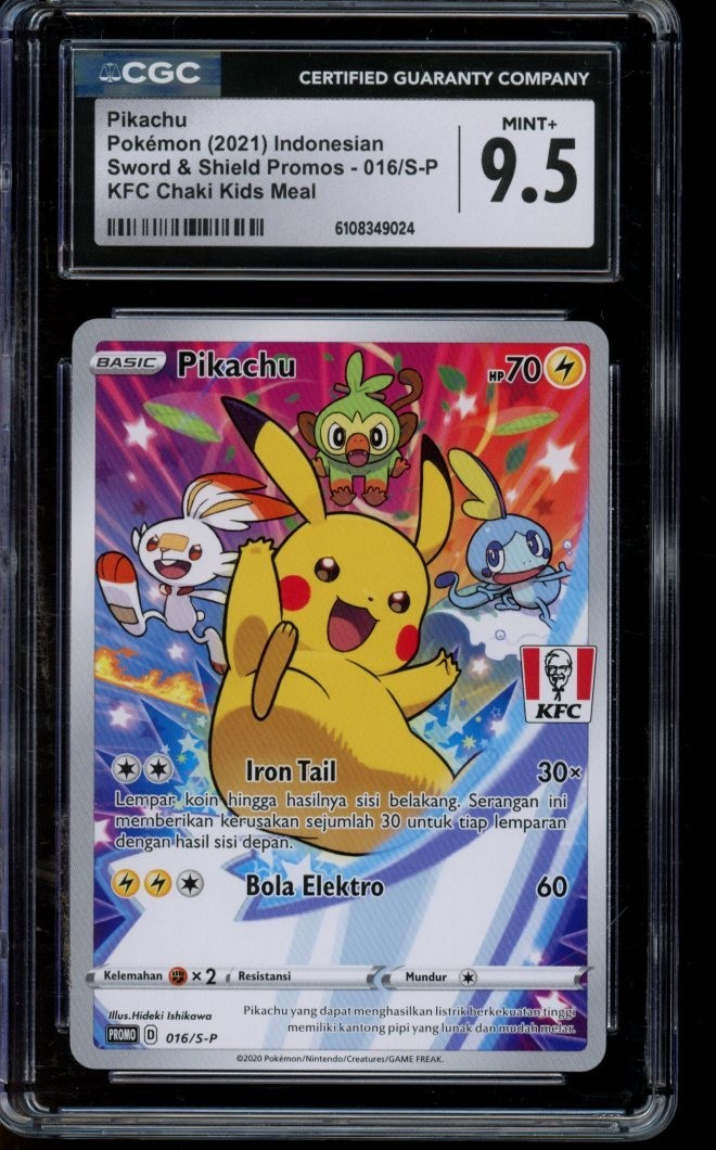 2021 Sword & Shield Promos - Indonesian Pikachu KFC Chaki Kids Meal 016/S-P