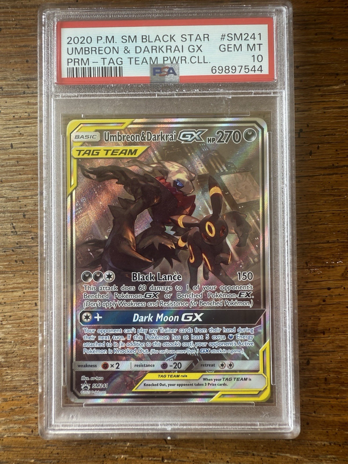 2020 Pokemon SM Black Star Promo Umbreon & Darkrai GX Tag Team Powers Collection SM241