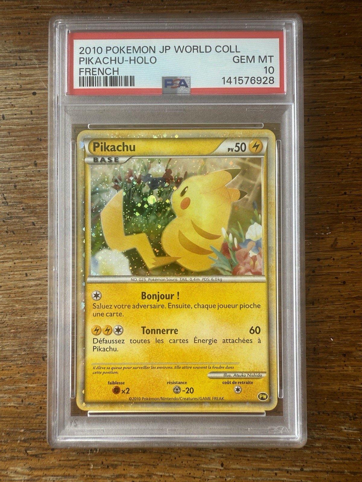2010 Pokemon Japanese World Collection Pikachu-Holo French
