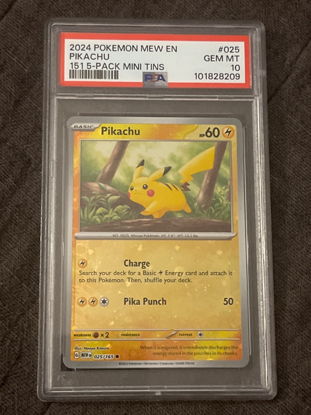 2024 Pokemon Mew EN-151 Pikachu 151 5-Pack Mini Tin 025