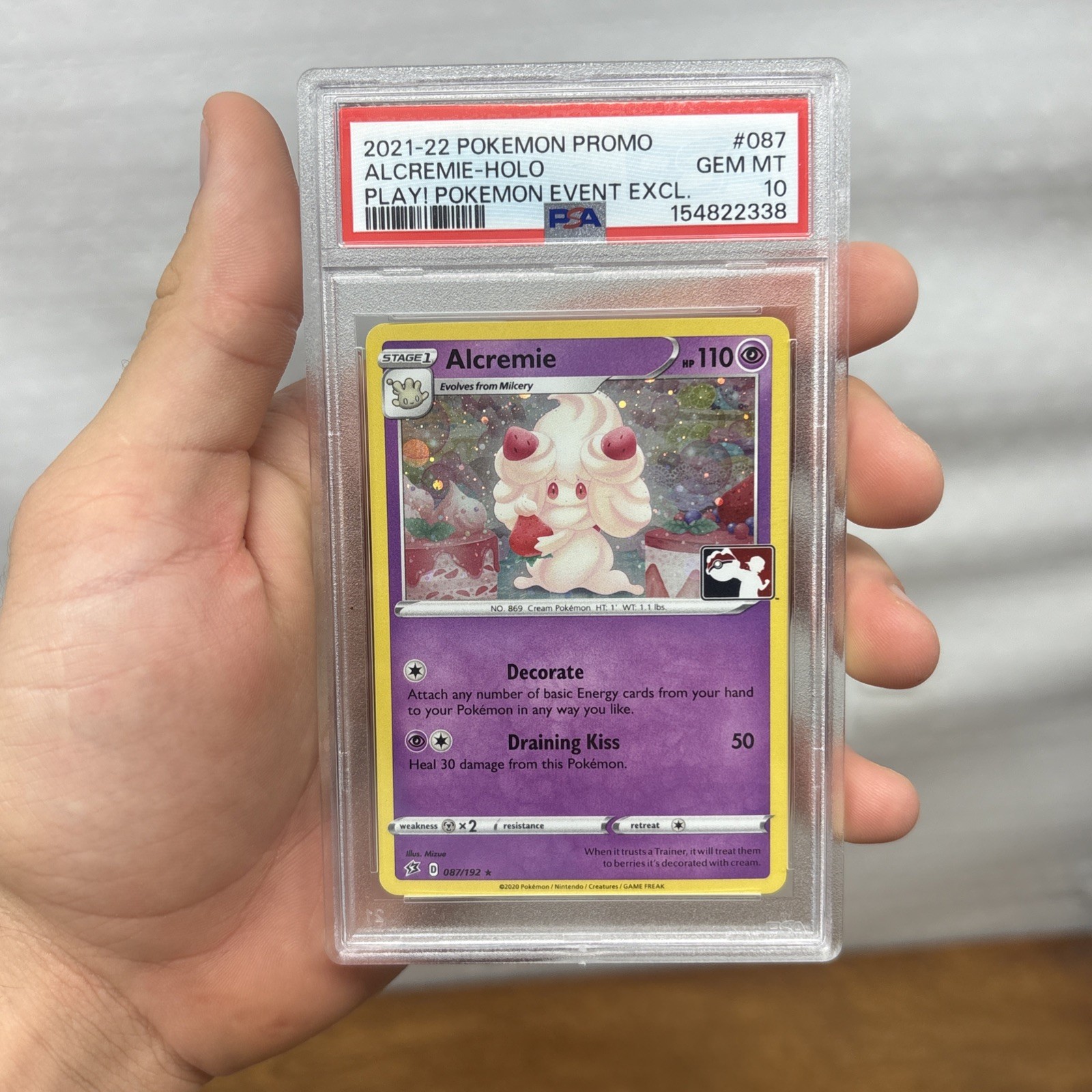 2021-22 Pokemon Promo Alcremie-Holo Play! Pokemon Event Exclusive 087