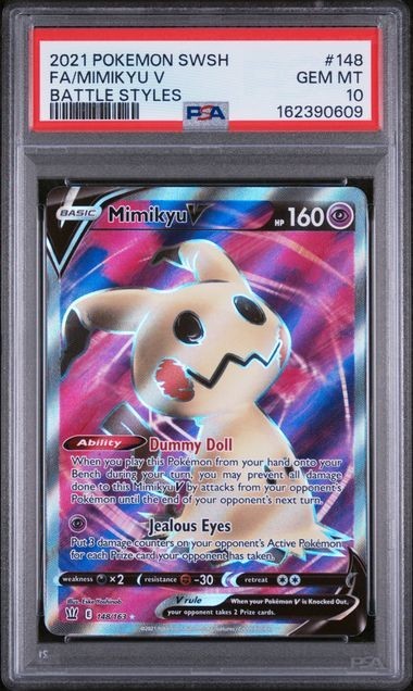 2021 Pokemon Sword & Shield Battle Styles Full Art/Mimikyu V 148