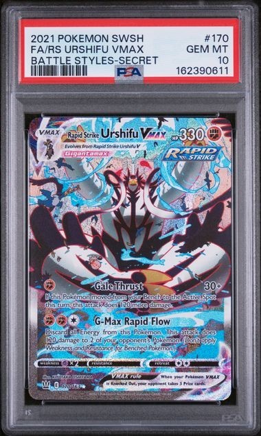 2021 Pokemon Sword & Shield Battle Styles Full Art/Rapid Strike Urshifu Vmax Secret 170