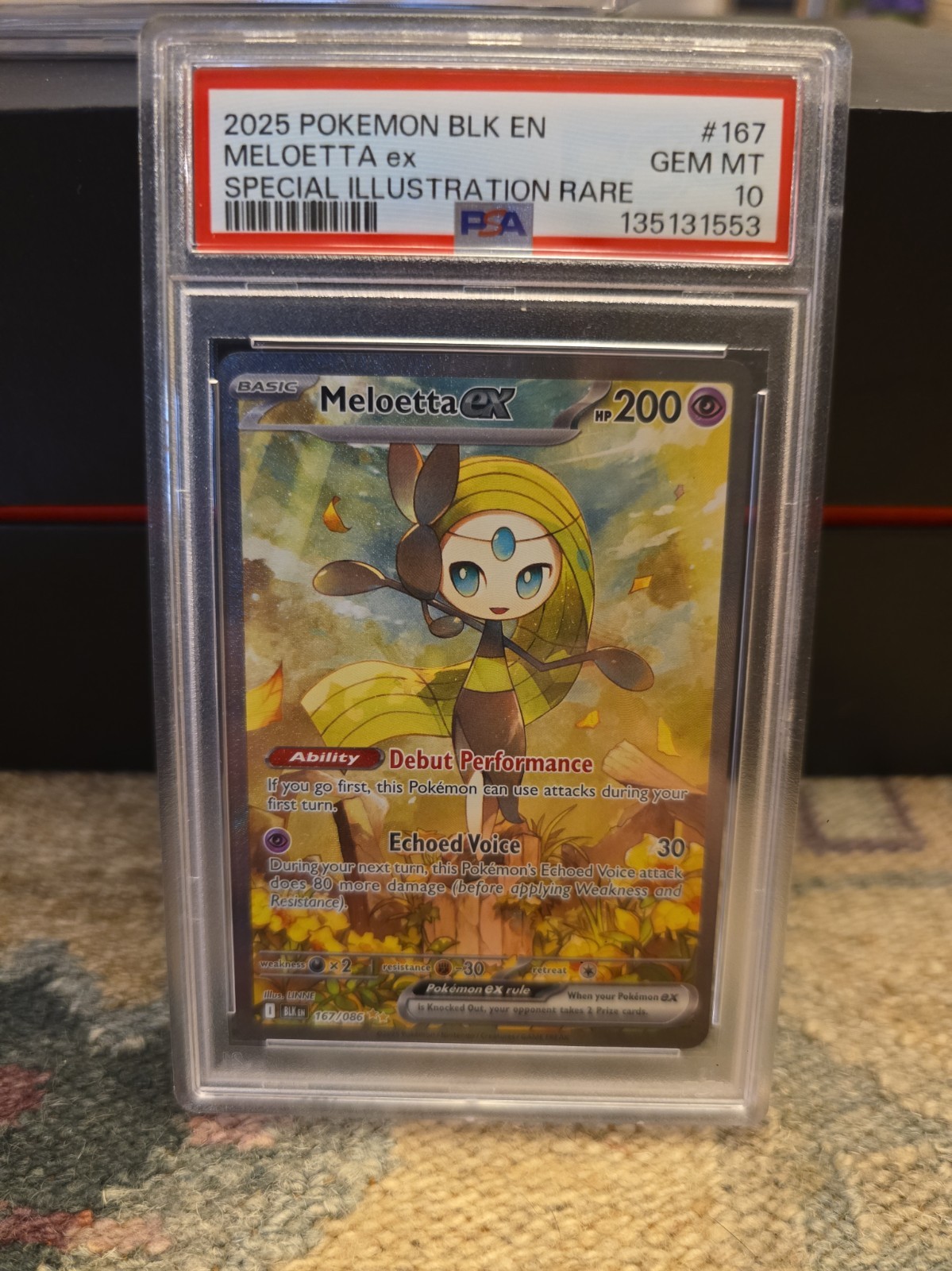 2025 Pokemon Blk EN-Black Bolt Meloetta EX Special Illustration Rare 167