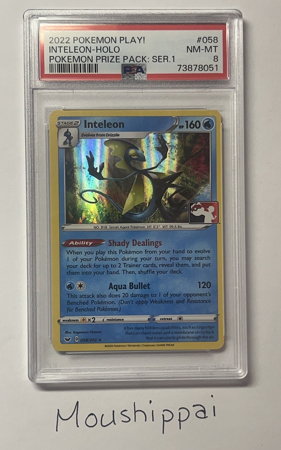2022 Pokemon Play! Pokemon Prize Pack: Series 1 Inteleon-Holo 058
