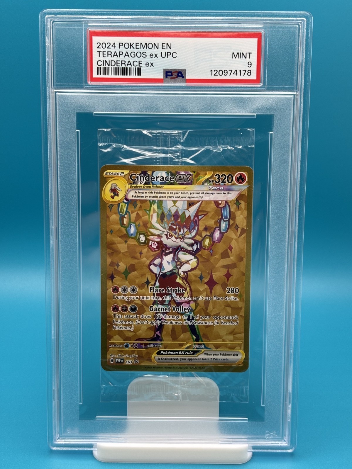 2024 Pokemon Int'l Scarlet & Violet Black Star Promo Pack Cello Terapagos EX Ultra-Premium Collection-Cinderace EX