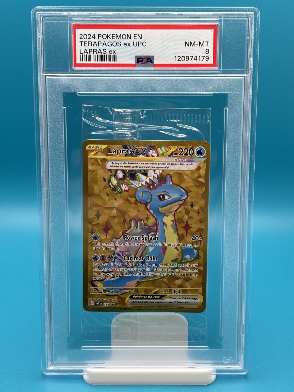 2024 Pokemon Int'l Scarlet & Violet Black Star Promo Pack Cello Terapagos EX Ultra-Premium Collection-Lapras EX