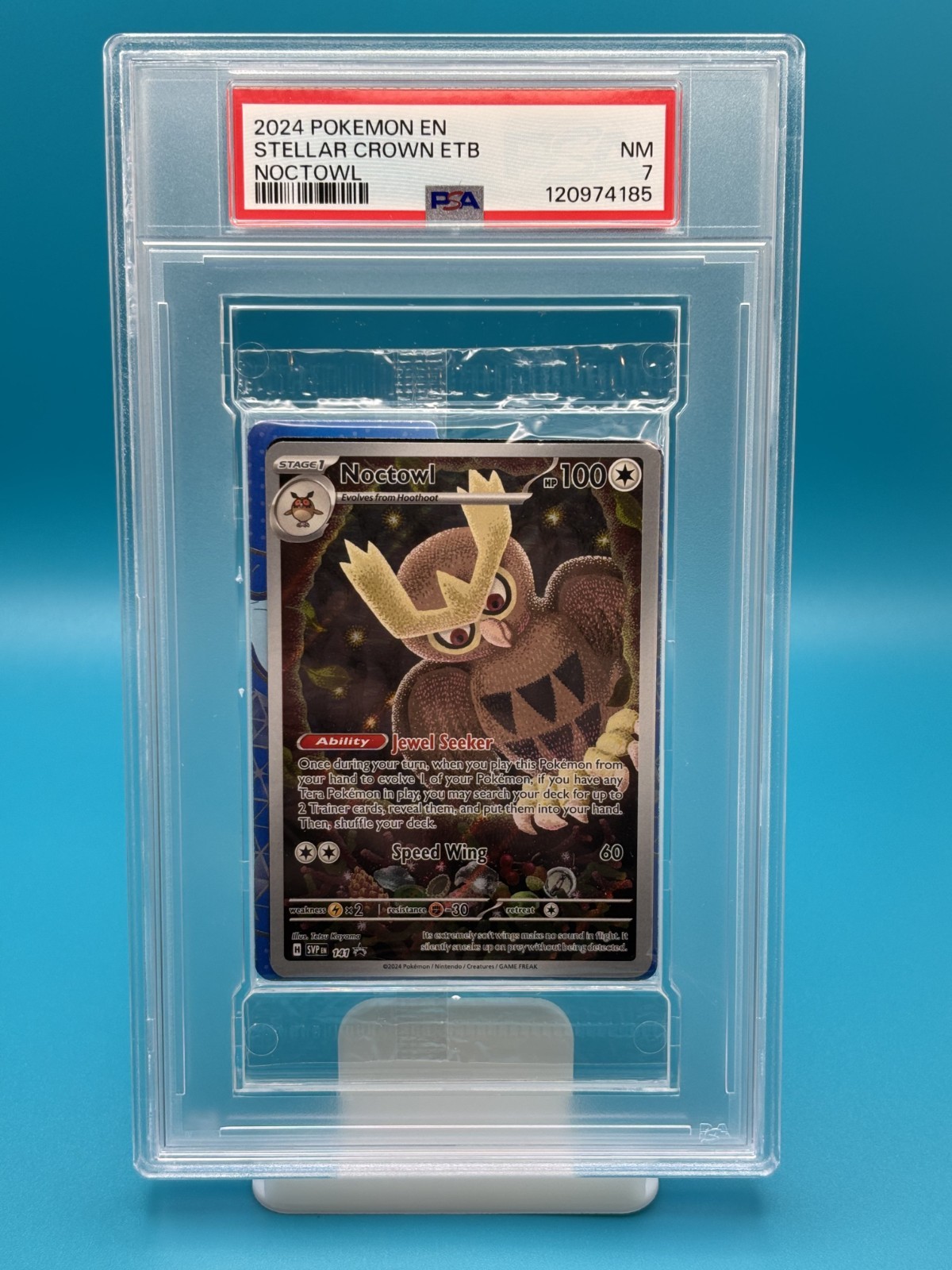 2024 Pokemon Int'l Scarlet & Violet Black Star Promo Pack Cello Stellar Crown Elite Trainer Box-Noctowl