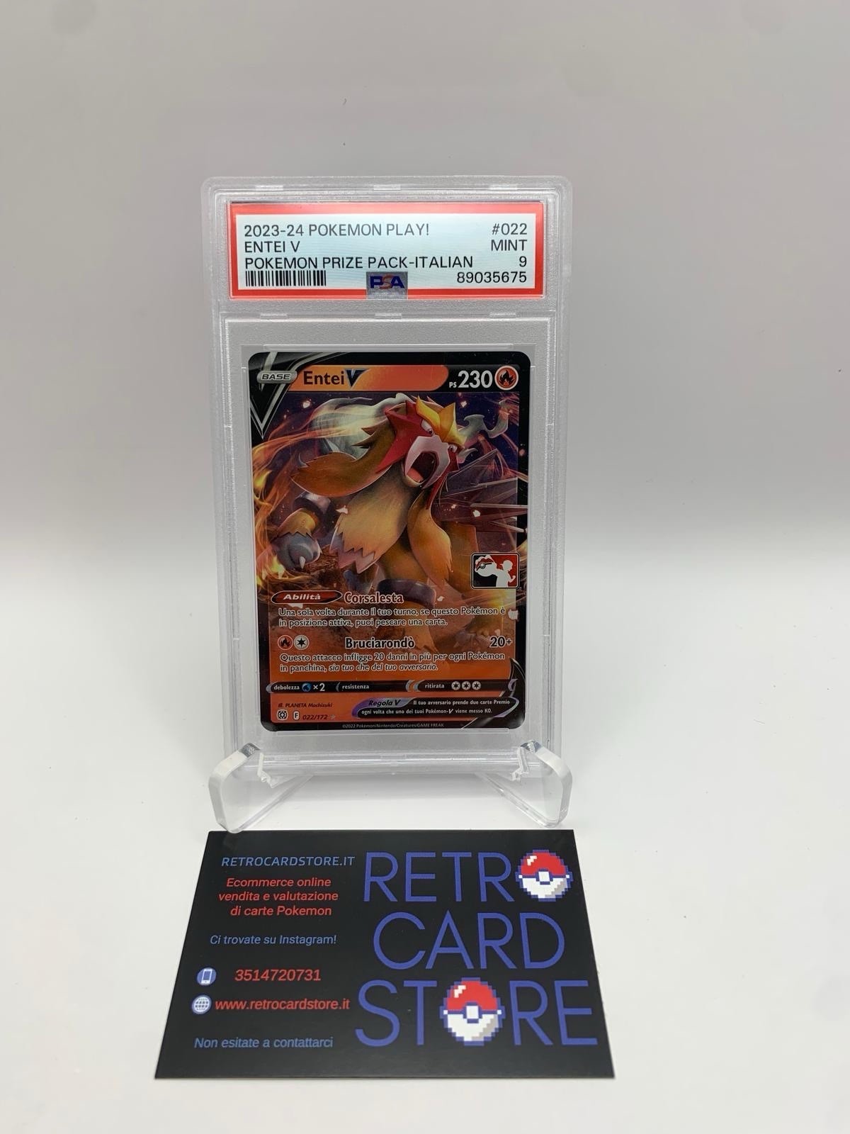 2023-2024 Pokemon Play! Pokemon Prize Pack Entei V Italian 022