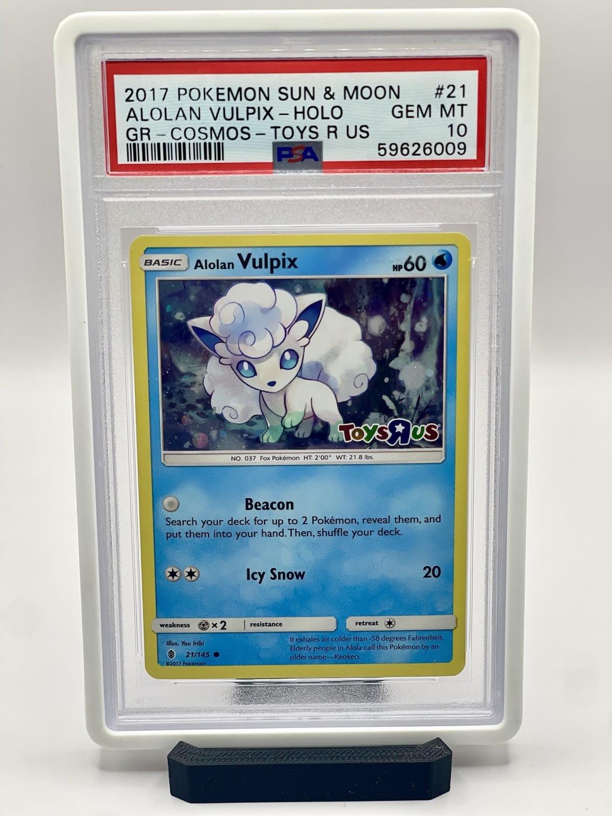 2017 Pokemon Sun & Moon Guardians Rising Alolan Vulpix-Holo Cosmos-Toys R US 21