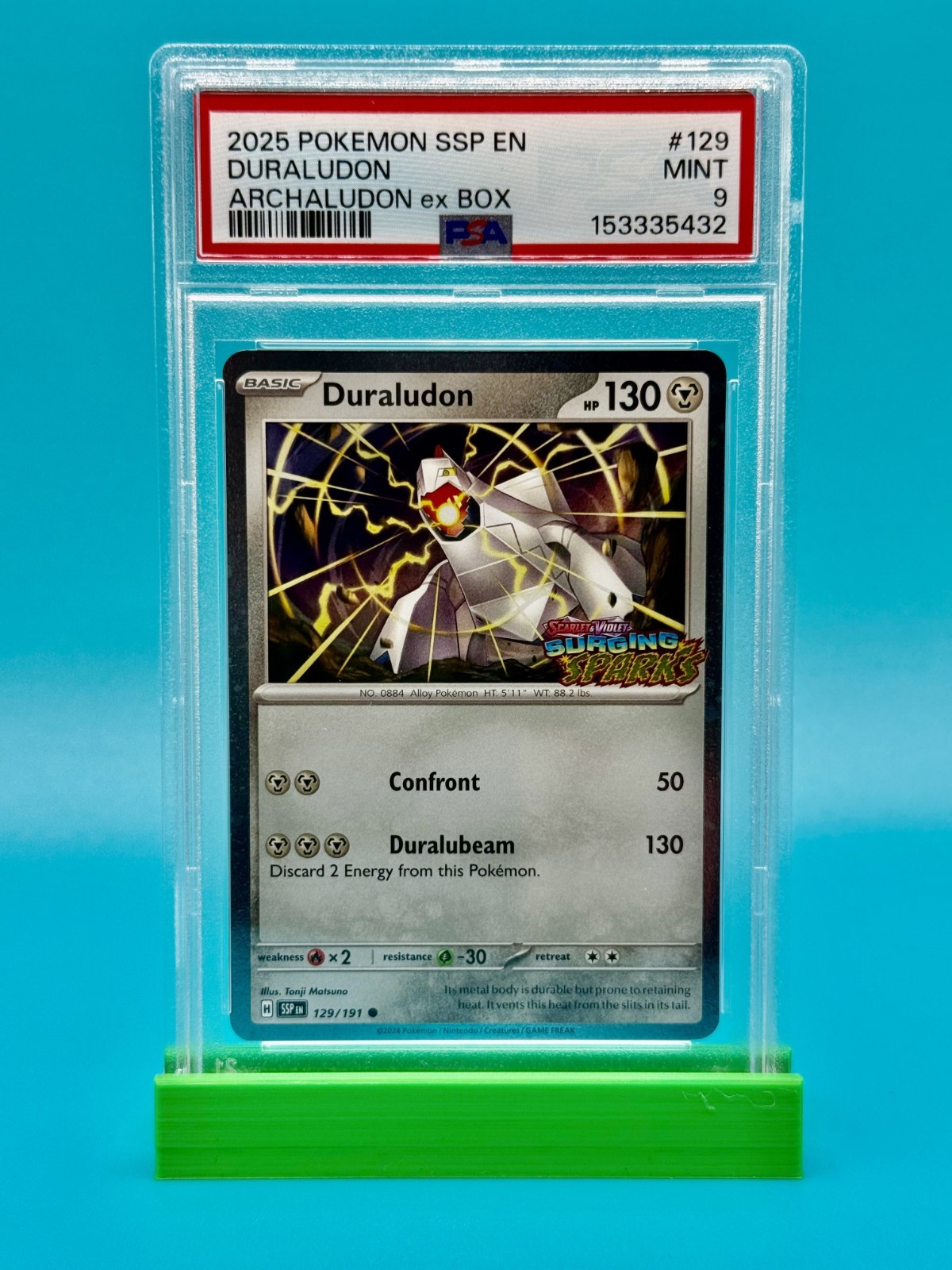 2025 Pokemon Ssp EN-Surging Sparks Duraludon Archaludon EX Box 129