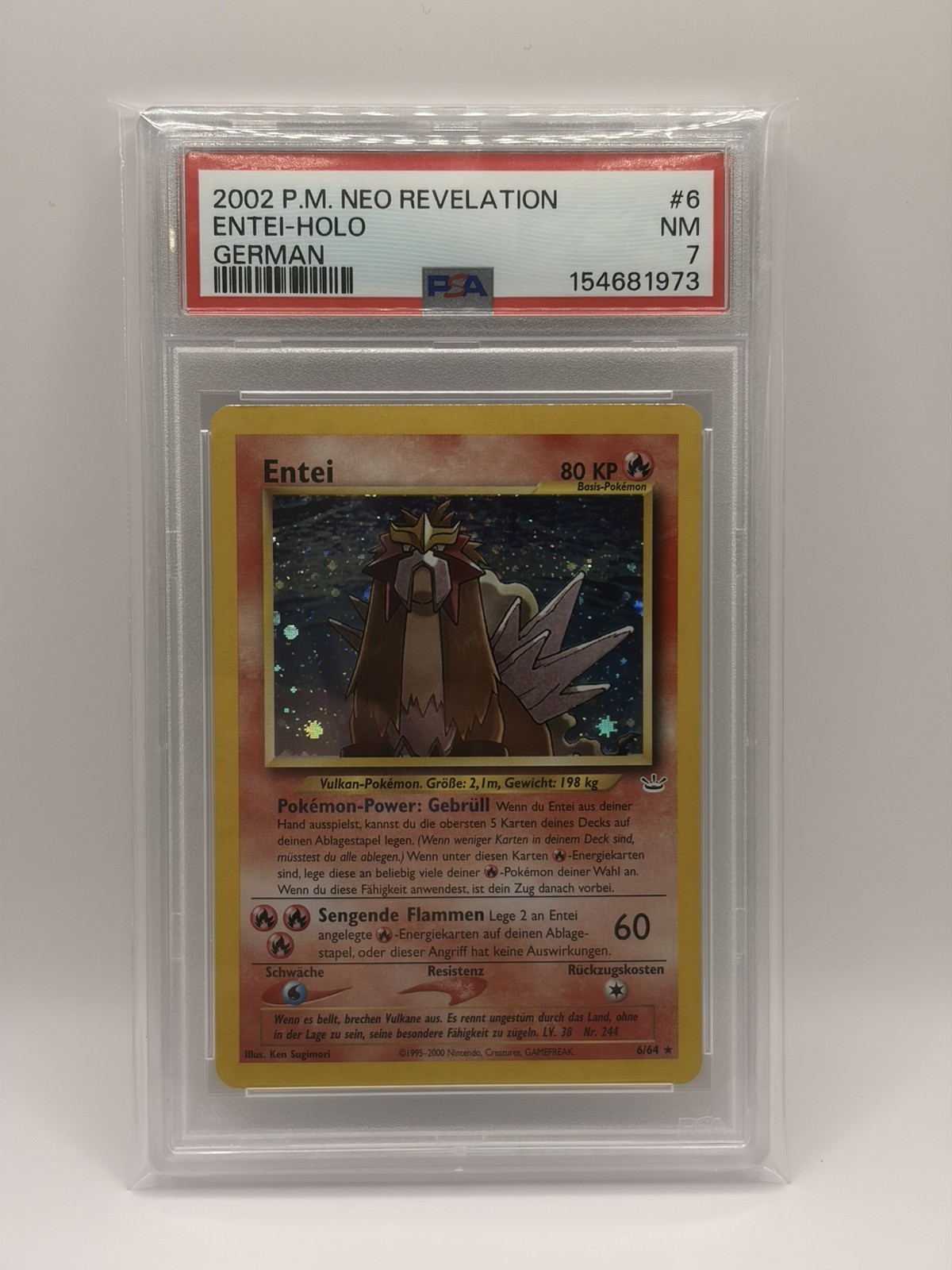 2002 Pokemon German Neo Revelation Entei-Holo 6