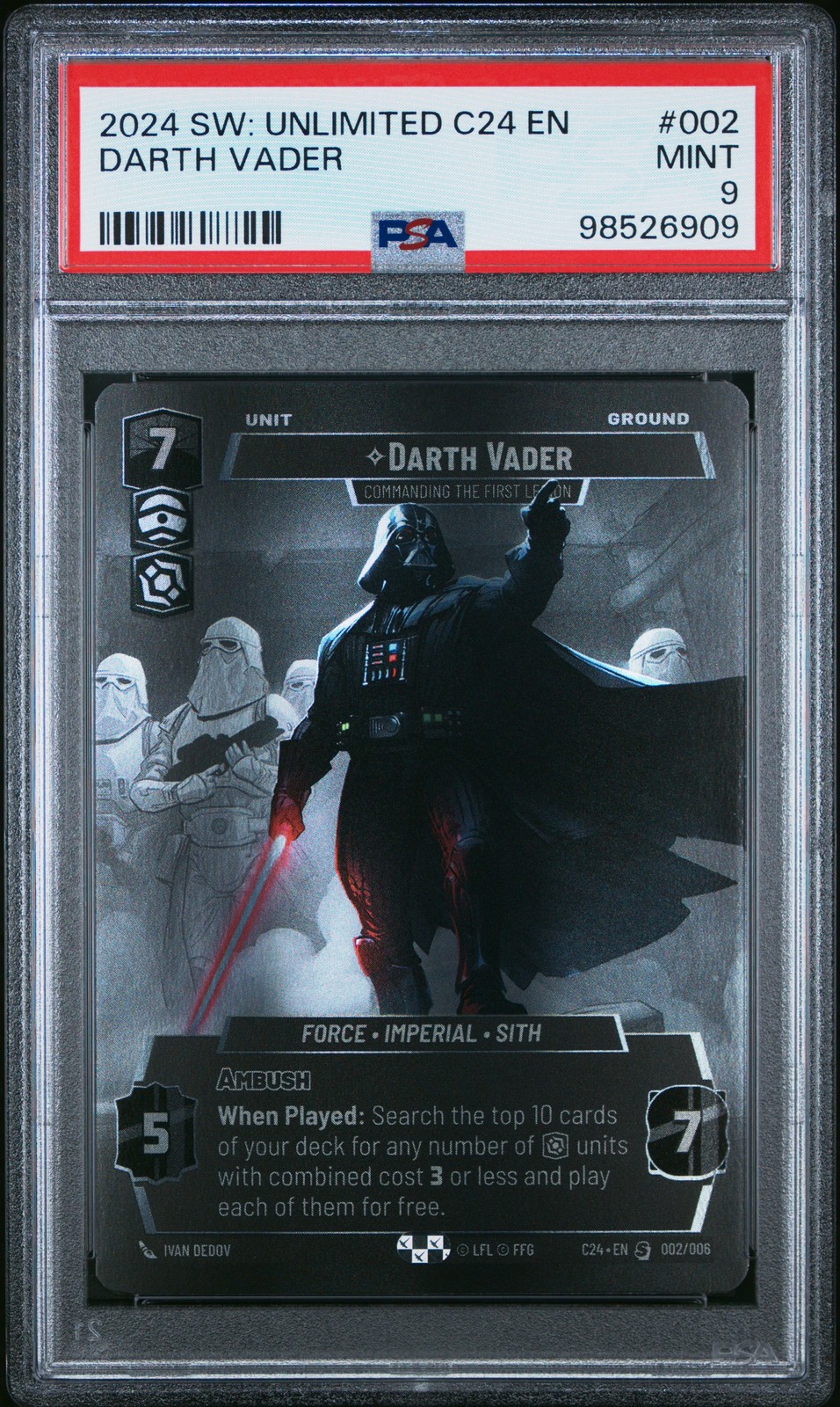 2024 Star Wars: Unlimited Convention Exclusive Darth Vader, Commanding the First Legion 002