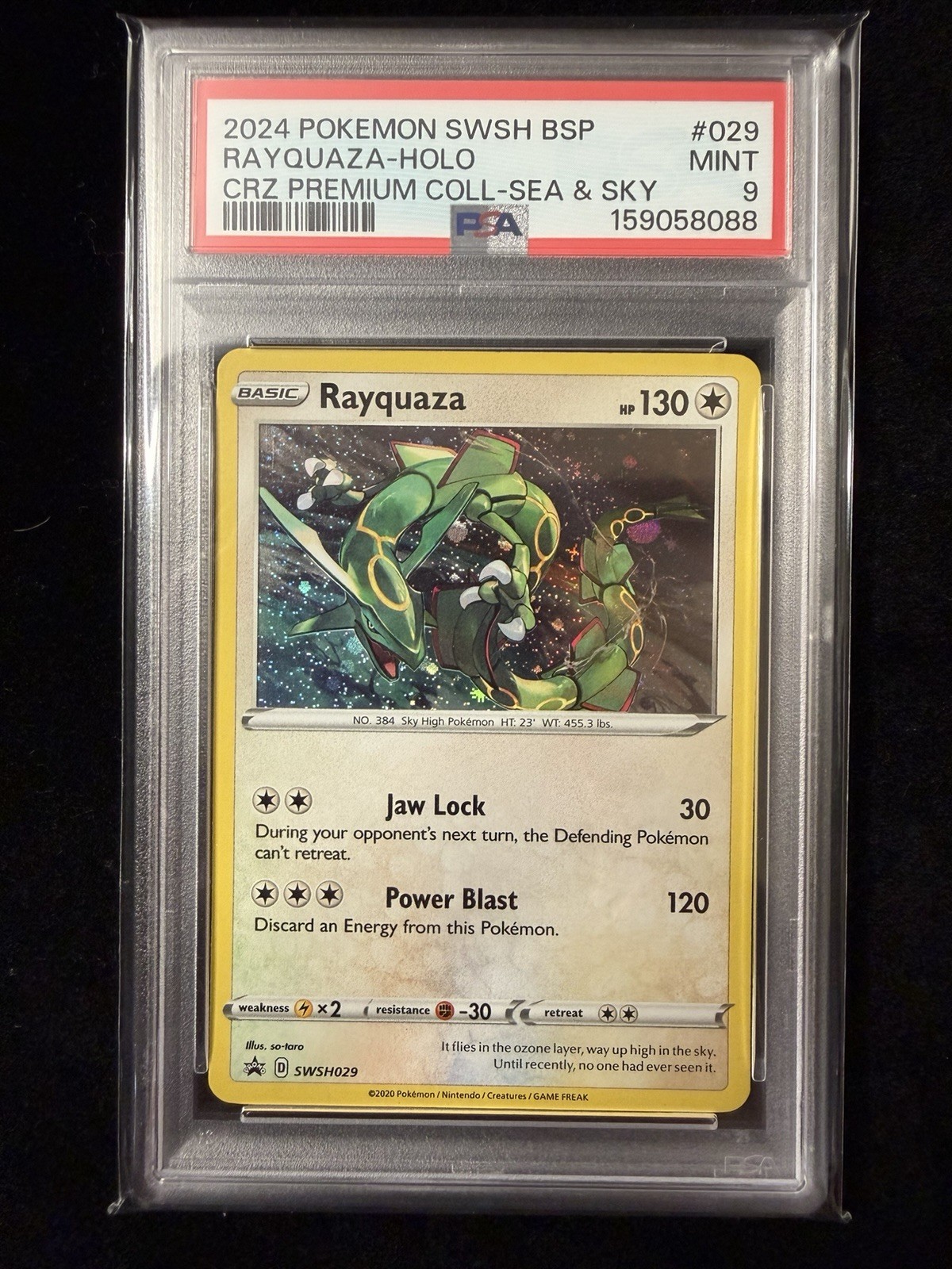2024 Pokemon Swsh Black Star Promo Rayquaza-Holo Crown Zenith Premium Collection Sea & Sky  029