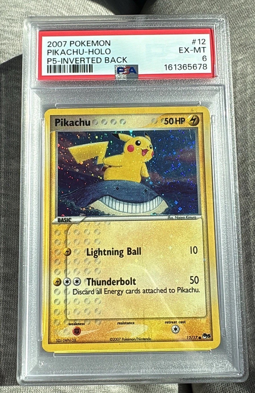 2007 Pokemon Pop Series 5 Pikachu-Holo Inverted Back 12