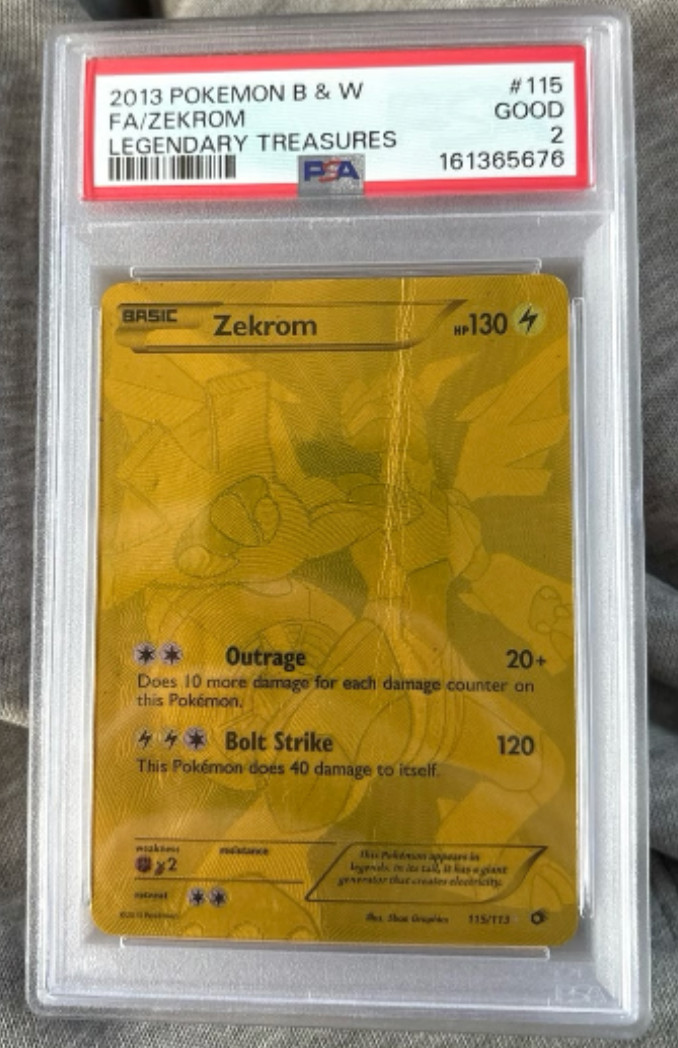 2013 Pokemon Black & White Legendary Treasures Full Art/Zekrom 115