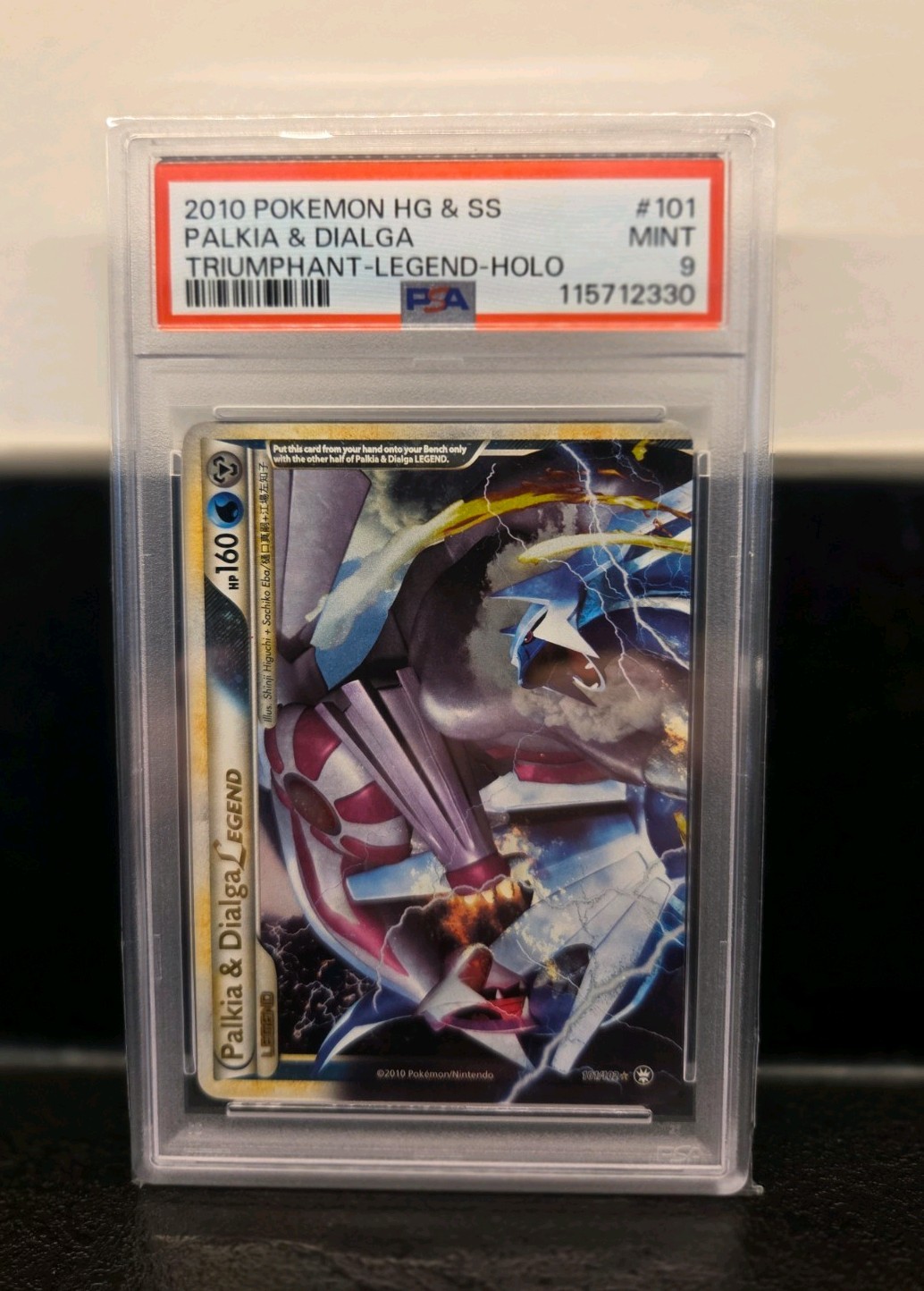 2010 Pokemon Heartgold & Soulsilver Triumphant Palkia & Dialga Legend-Holo 101