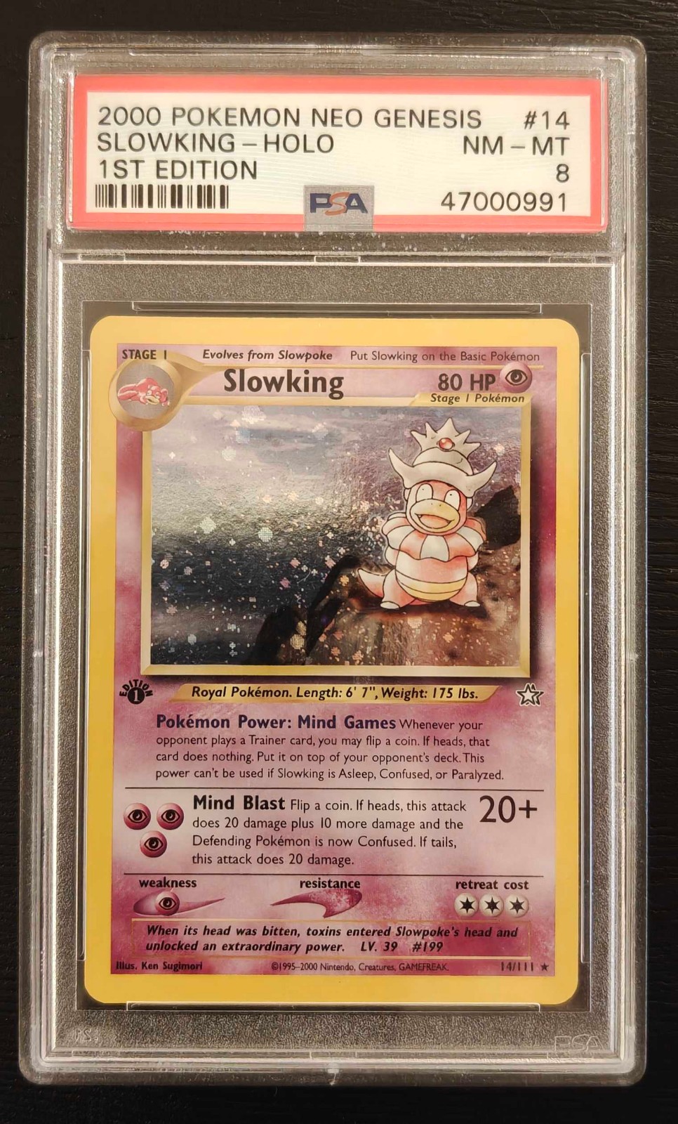 2000 Pokemon Neo Genesis 1st Edition Slowking-Holo 14