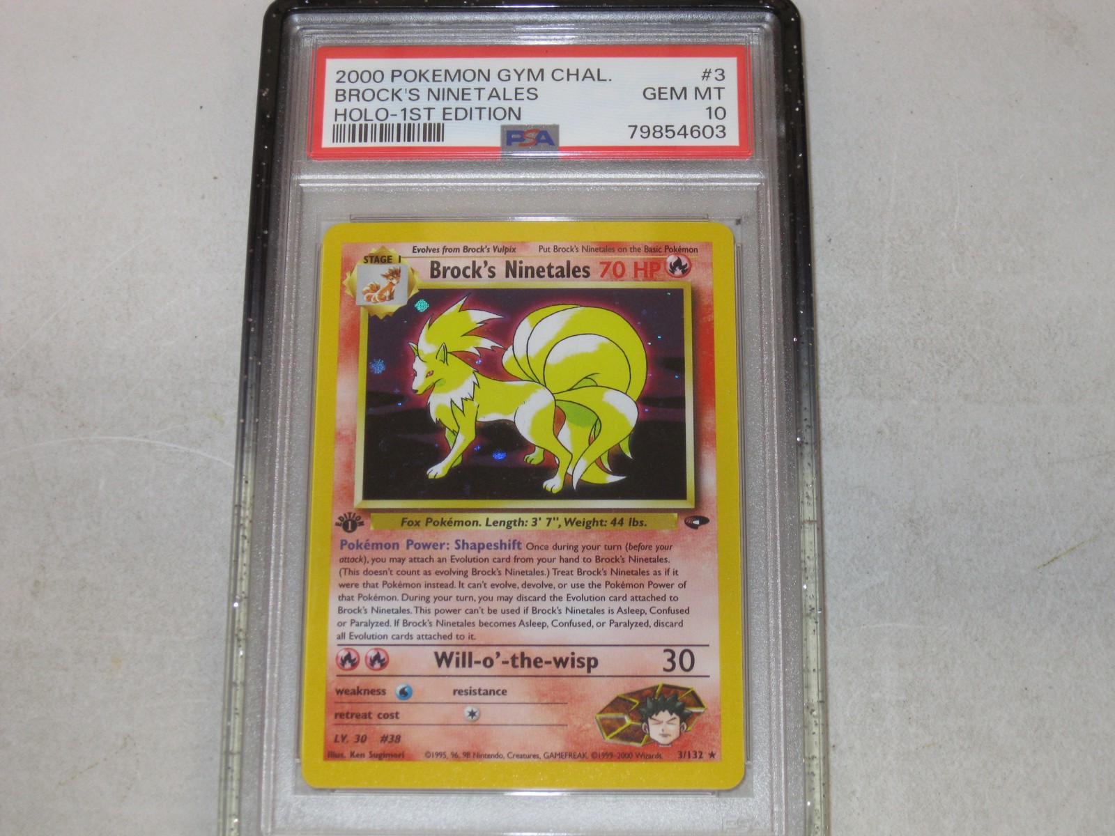2000 Pokemon Gym Challenge Brock's Ninetales Holo-1st Edition 3