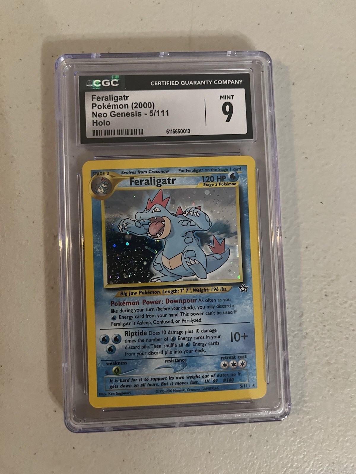 2000 Neo Genesis - Unlimited - English Feraligatr Rare Holo 5/111