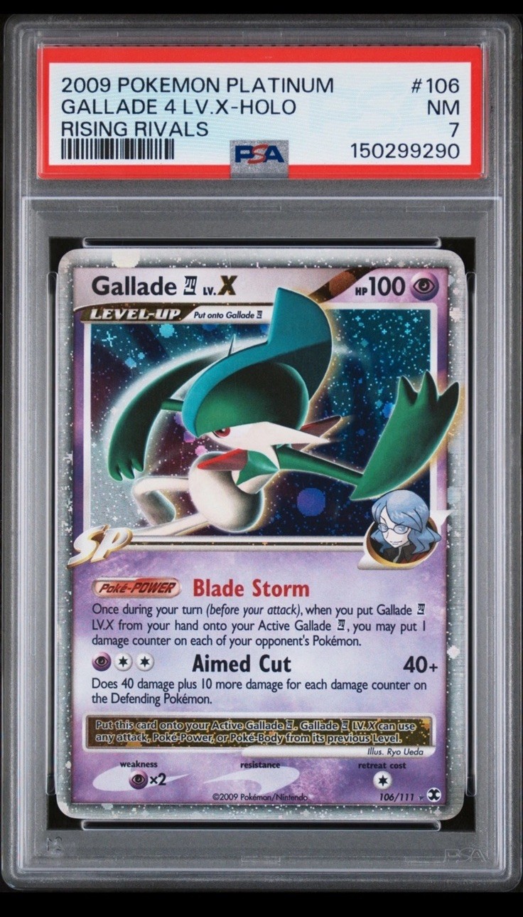 2009 Pokemon Platinum Rising Rivals Gallade 4 LV.X-Holo 106