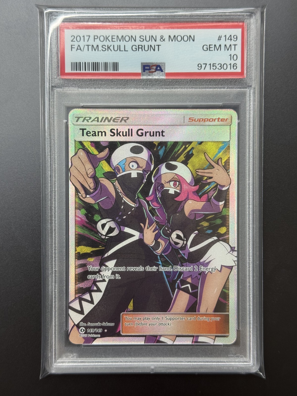 2017 Pokemon Sun & Moon Full Art/Team Skull Grunt 149