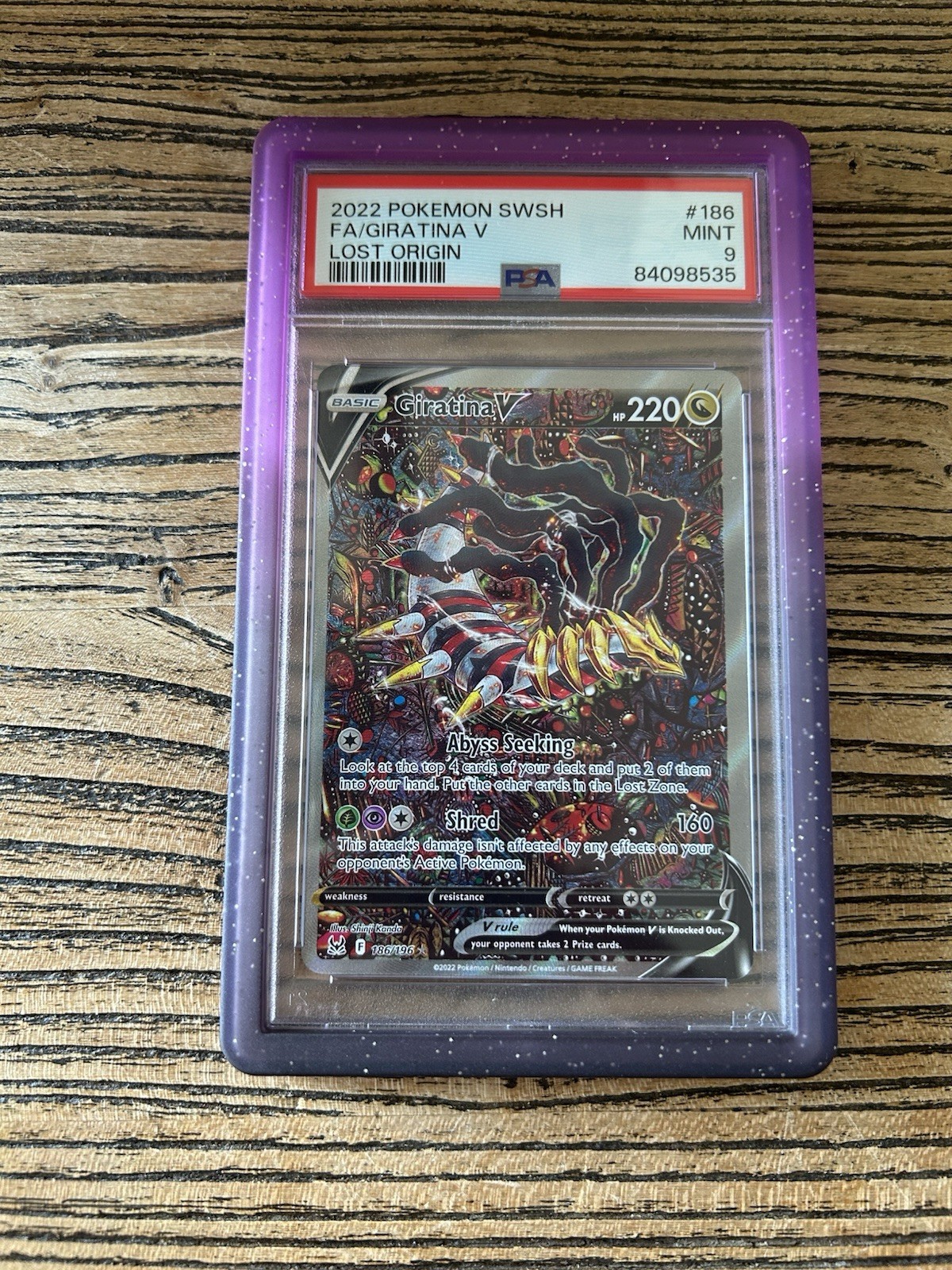 2022 Pokemon Sword & Shield Lost Origin Full Art/Giratina V 186