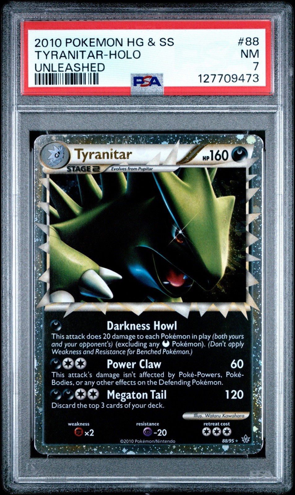 2010 Pokemon Heartgold & Soulsilver Unleashed Tyranitar-Holo 88
