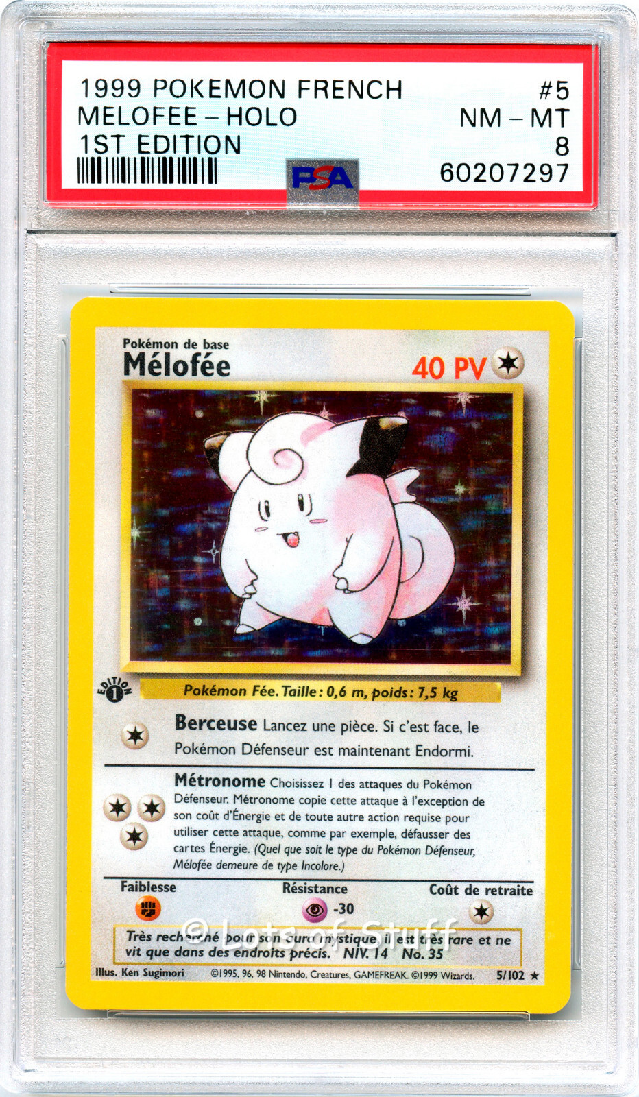 1999 Pokemon French Melofee-Holo 1st Edition 5