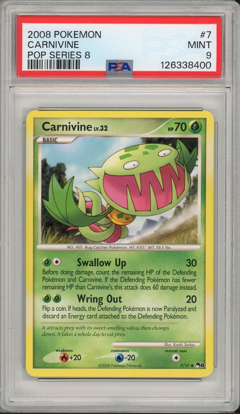 2008-09 Pokemon Pop Series 8 Carnivine 7