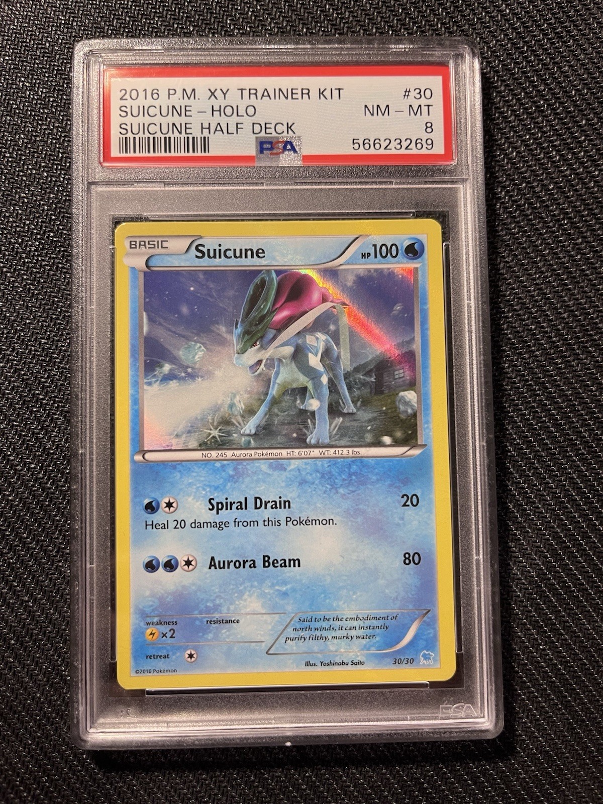 2016 Pokemon XY Trainer Kit Suicune Half Deck Suicune-Holo 30