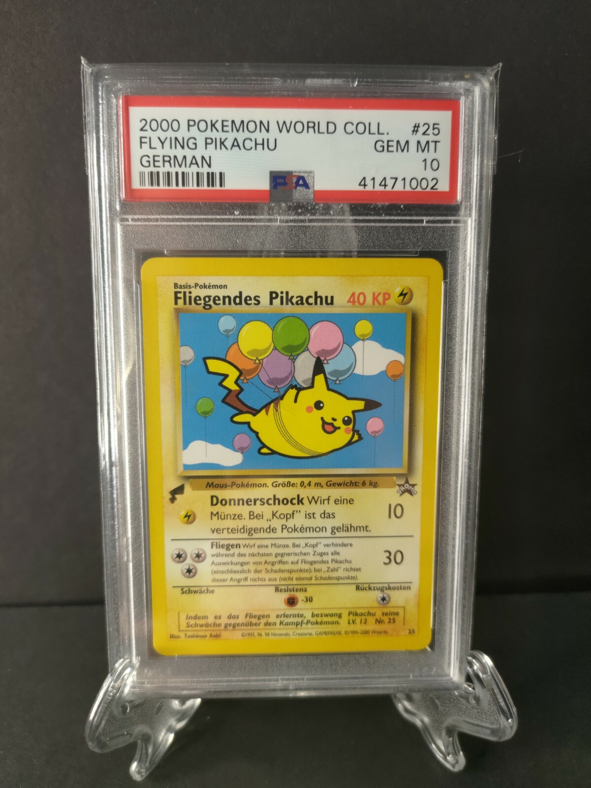 2000 Pokemon Pikachu World Collection Flying Pikachu German 25