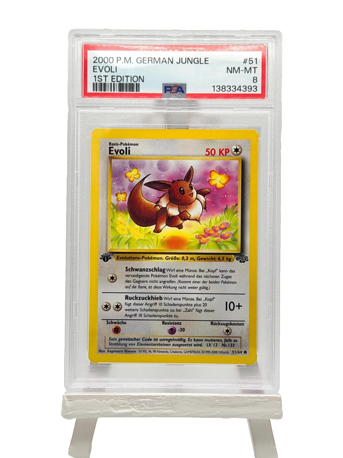 2000 Pokemon German Jungle Evoli 1st Edition 51