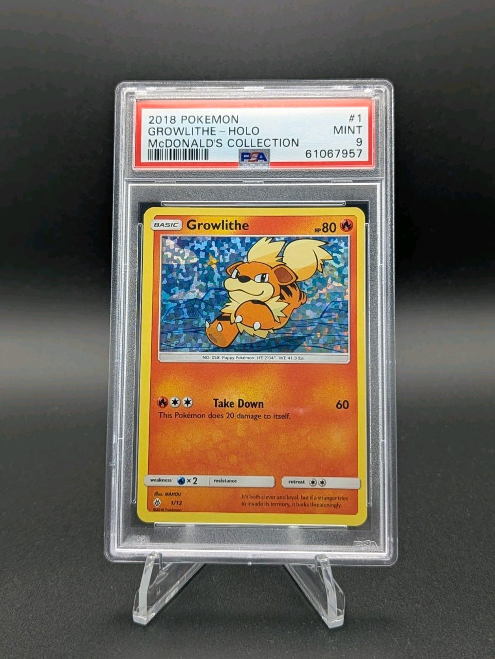 2018 Pokemon McDonald's Collection Growlithe-Holo 1
