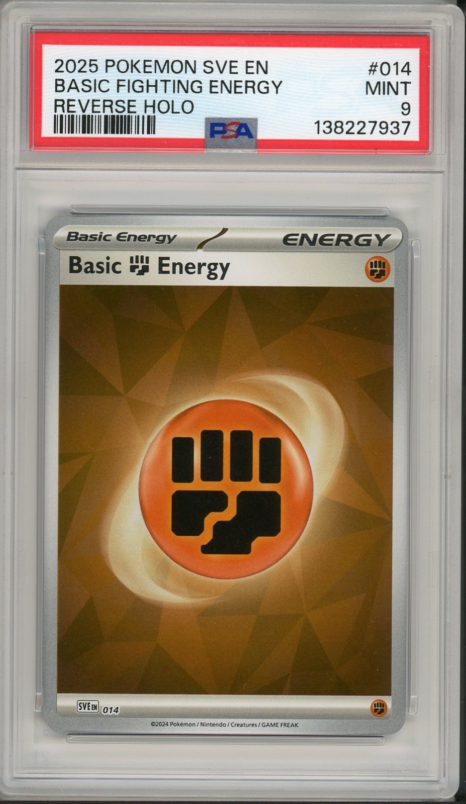 2025 Pokemon Sve EN-Basic Energies Basic Fighting Energy Reverse Holo 014
