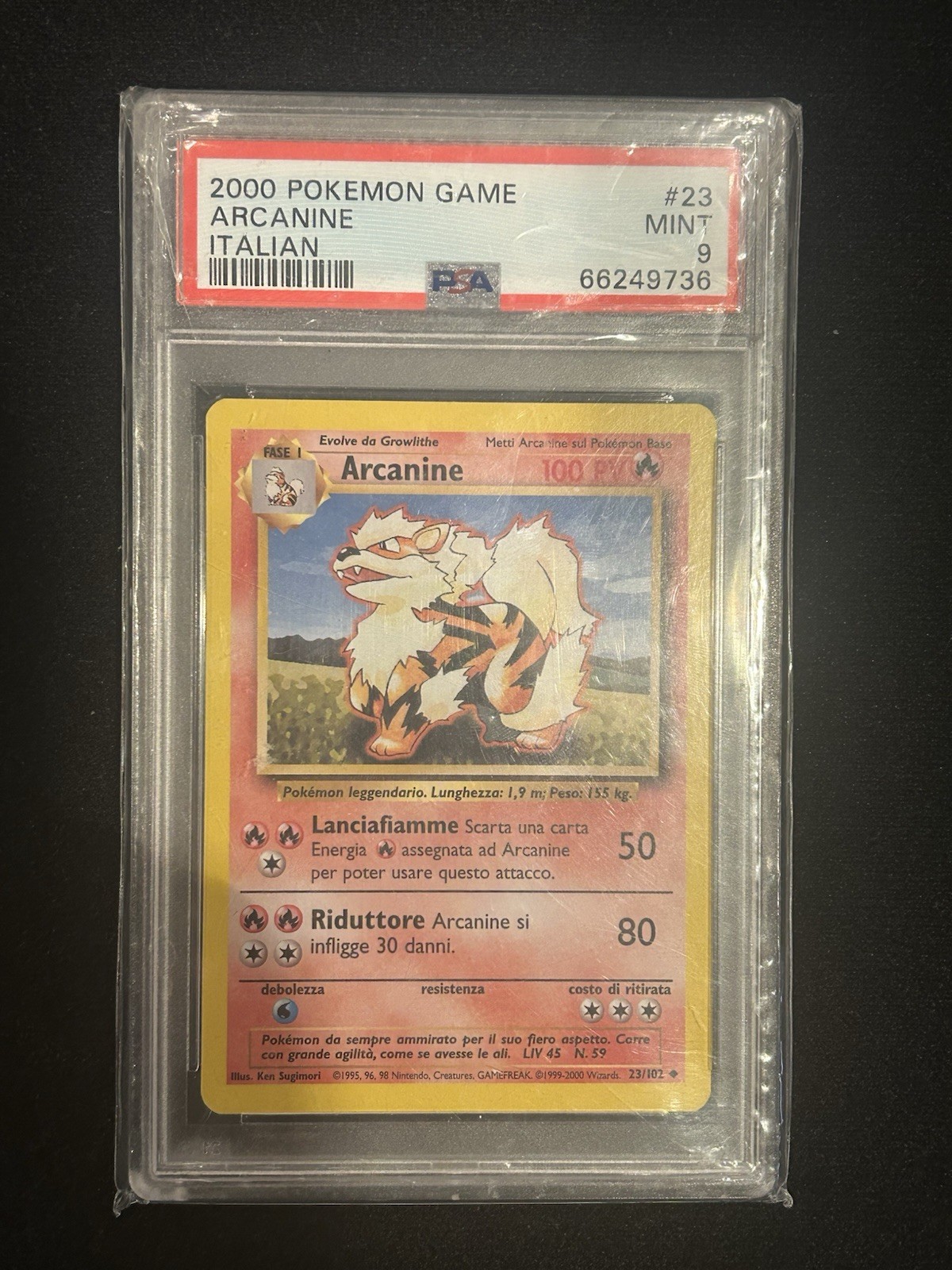 2000 Pokemon Game Arcanine Italian 23