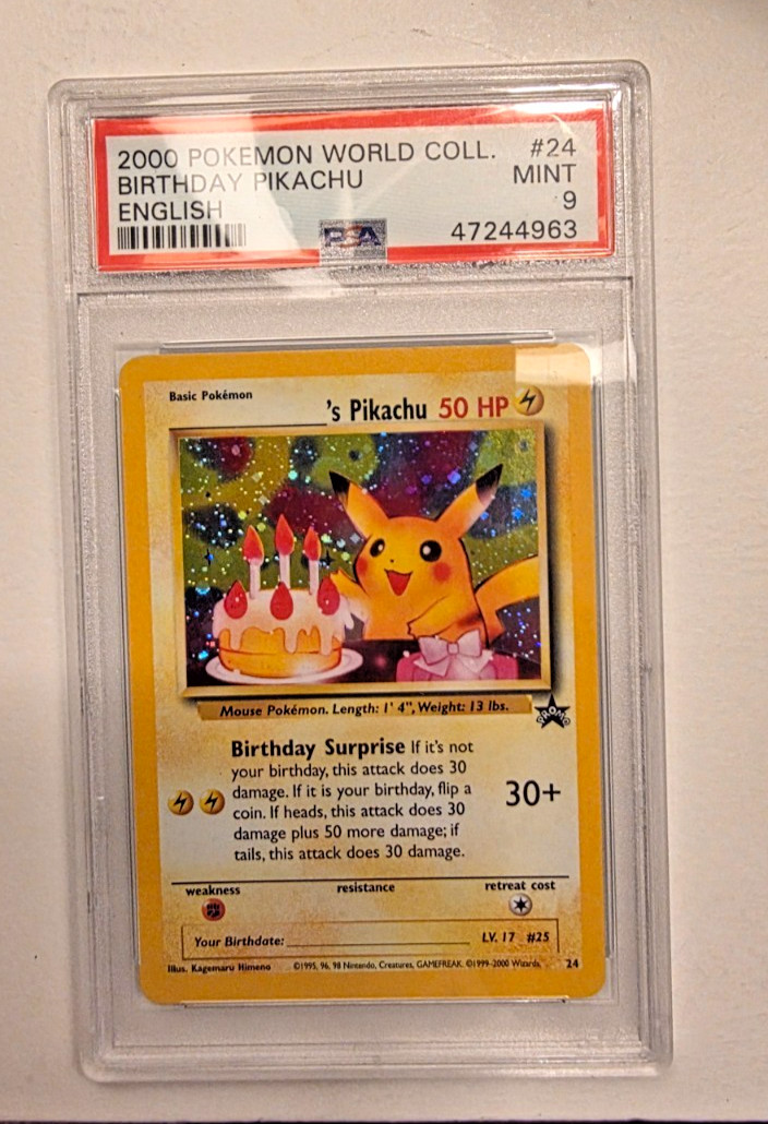 2000 Pokemon Pikachu World Collection Birthday Pikachu English 24